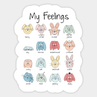 Funny bunny feelings Sticker